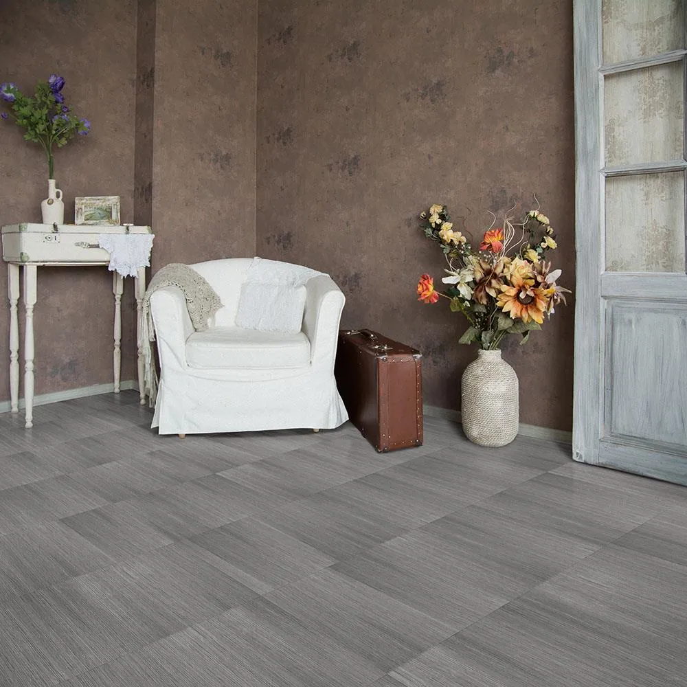 Perfection Floor Tile Classic Wood Collection Driftwood/Satin Vinyl Tile Sample, photo 7 of 10