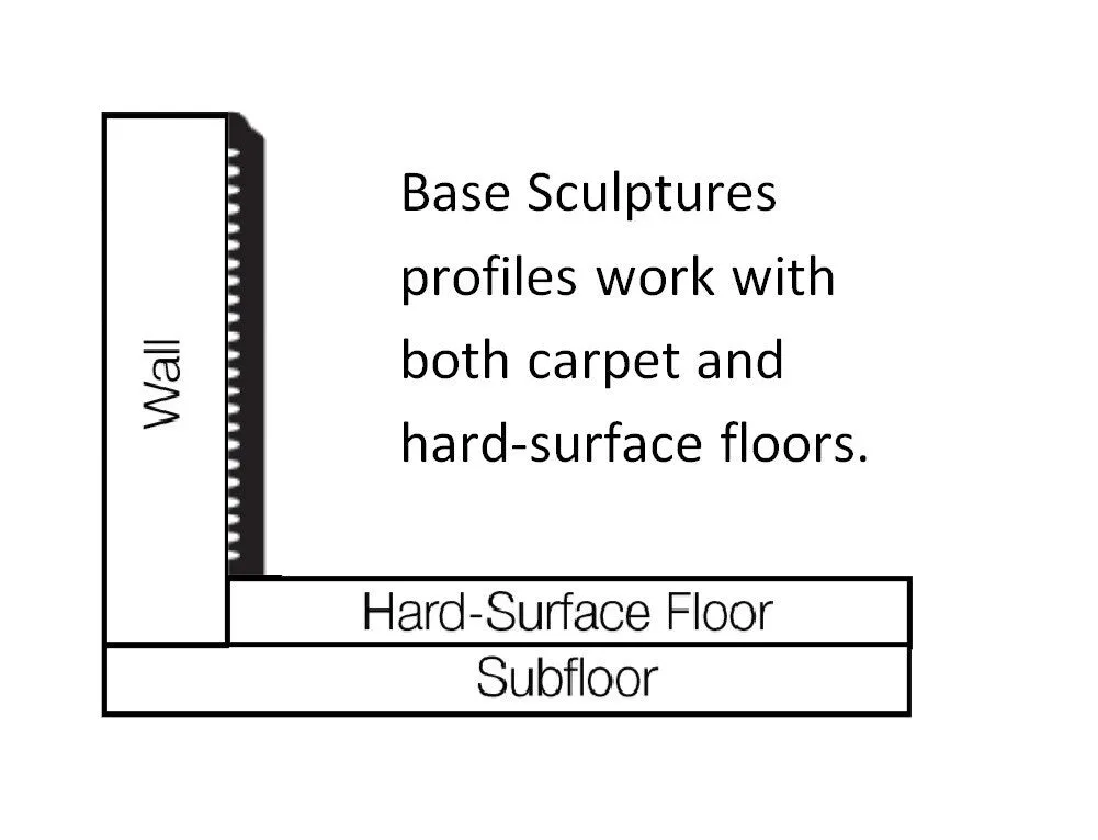 Flexco Triumph Base Sculpture Ginger 0.375-in T x 4.625-in W x 96-in L Vinyl Wall Base, photo 2 of 5