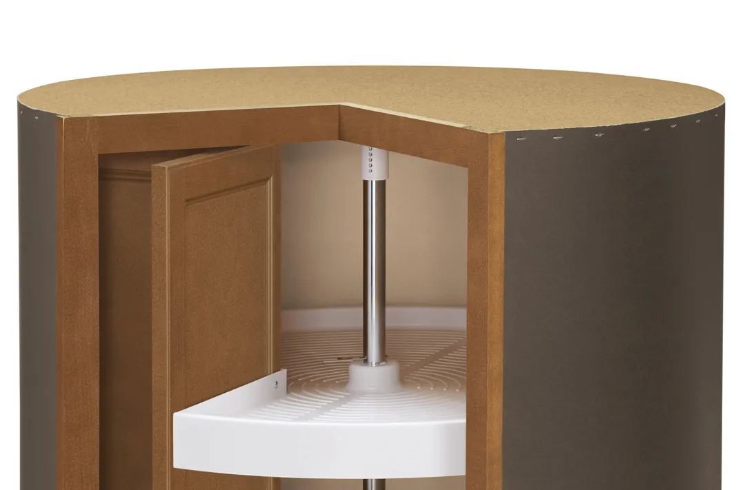 Diamond NOW Weyburn 36-in W x 35-in H x 23.75-in D Saddle Lazy Susan Corner Base Stock Cabinet, photo 3 of 5