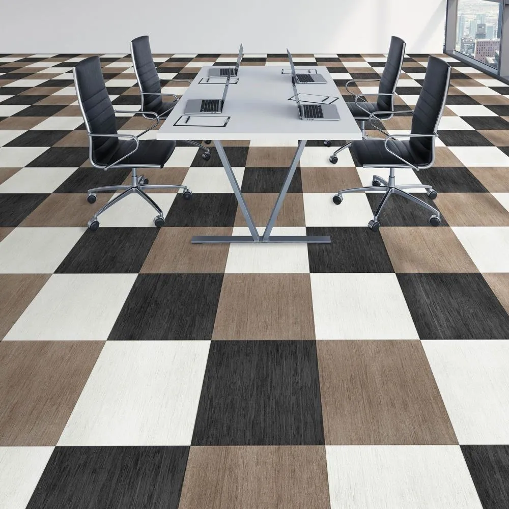 Perfection Floor Tile Deadwood Collection Barnwood/Satin 20-in x 20-in Water-Resistant Interlocking Luxury Vinyl Tile Flooring, 16.7-sq ft Carton, photo 3 of 5