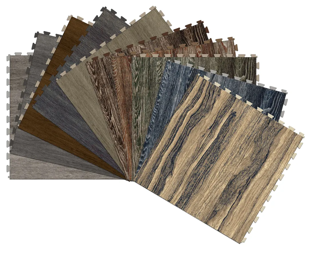 Perfection Floor Tile Vintage Wood Collection Tiger Wood/Satin 20-in x 20-in Water Resistant Interlocking Luxury Flooring (2.7-sq ft), photo 4 of 4
