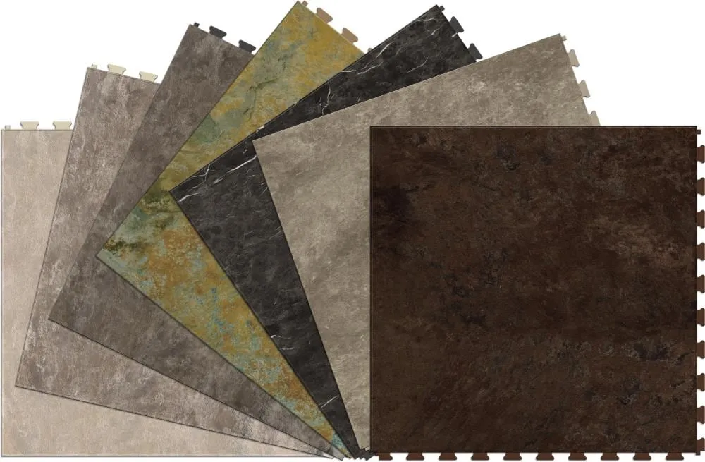Perfection Floor Tile Stonecraft Collection Sedona Slate/Satin 20-in x 20-in Water-Resistant Interlocking Luxury Vinyl Flooring, 16.7-sq ft Carton, photo 4 of 4