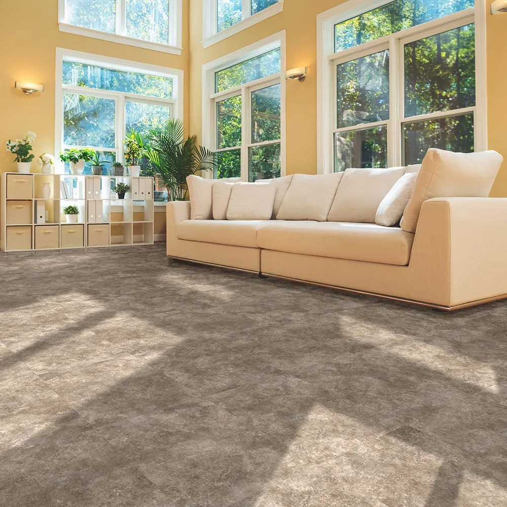 Perfection Floor Tile StoneCraft Collection Sandstone/Satin 20-in x 20-in Interlocking Water-Resistant Luxury Vinyl Tile (2.7-sq ft), photo 4 of 5