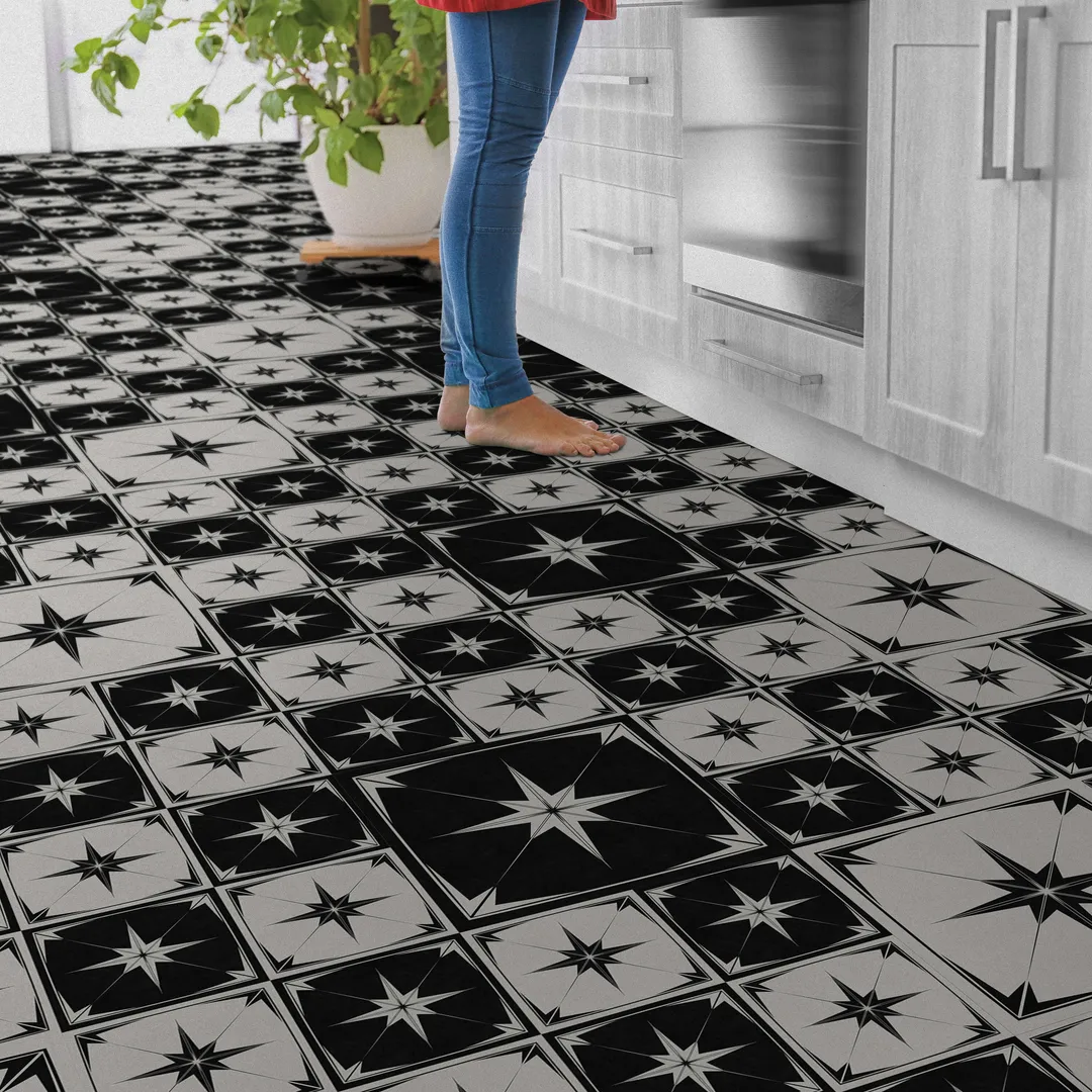 Perfection Floor Tile Geo Collection Astral Gray/Satin 20-in x 20-in Water-Resistant Interlocking Luxury Vinyl Tile Flooring (16.7-sq ft/Carton), photo 3 of 5