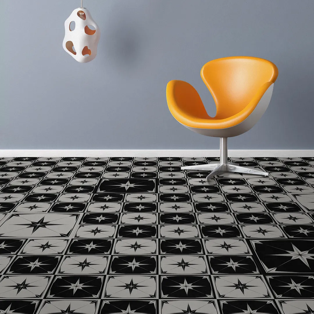Perfection Floor Tile Geo Collection Astral Gray/Satin 20-in x 20-in Water-Resistant Interlocking Luxury Vinyl Tile Flooring (16.7-sq ft/Carton), photo 4 of 5