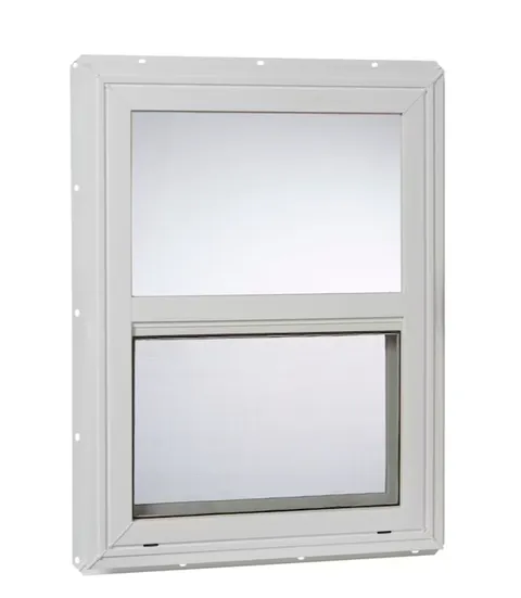 20000S Series New Construction 17-1/2 × 23-1/2 × 2-1/4 in Jamb White Vinyl Single-glazed Single Hung Window Half Screen Included