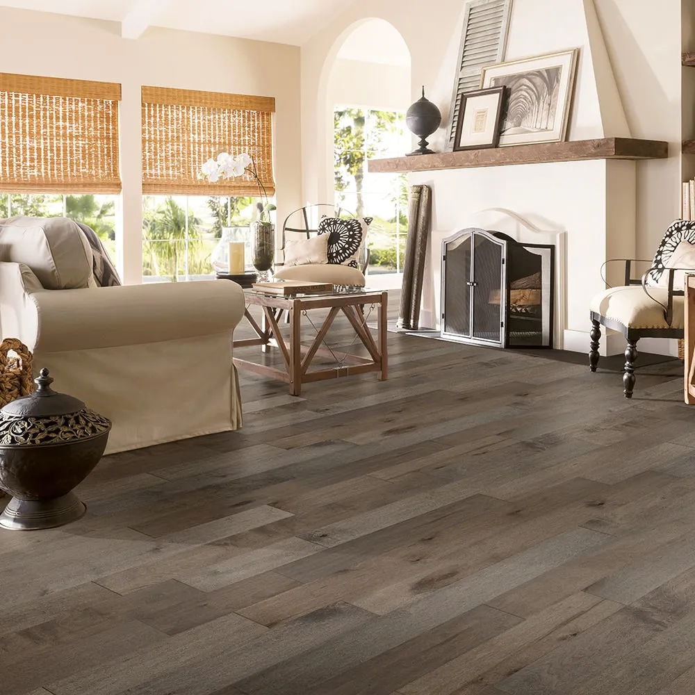Bruce Nature of Wood Light Brown Maple 6-1/2-in W x 3/8-in T x Varying Length Smooth/Traditional Engineered Hardwood Flooring (39.5-sq ft / Carton), photo 2 of 7