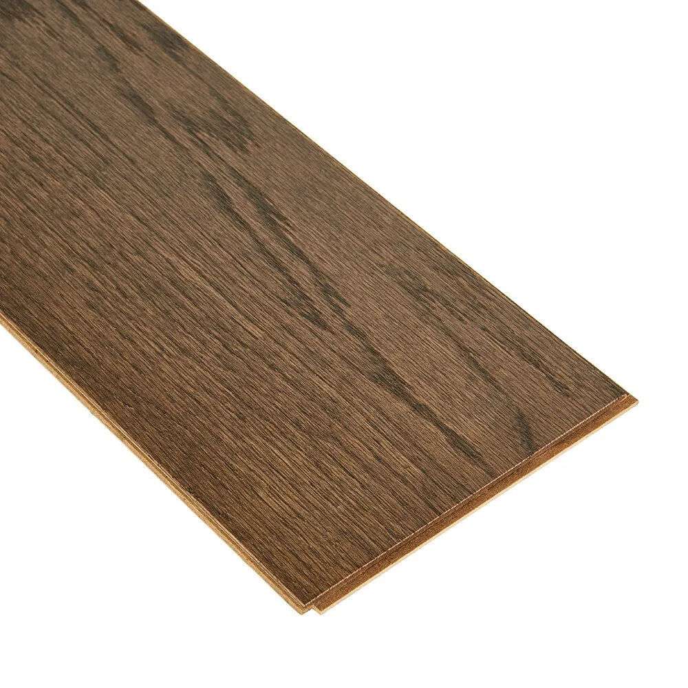 Bruce Nature of Wood Medium Brown Red Oak 6-1/2-in W x 3/8-in T x Varying Length Smooth/Traditional Engineered Hardwood Flooring (39.5-sq ft / Carton), photo 3 of 6