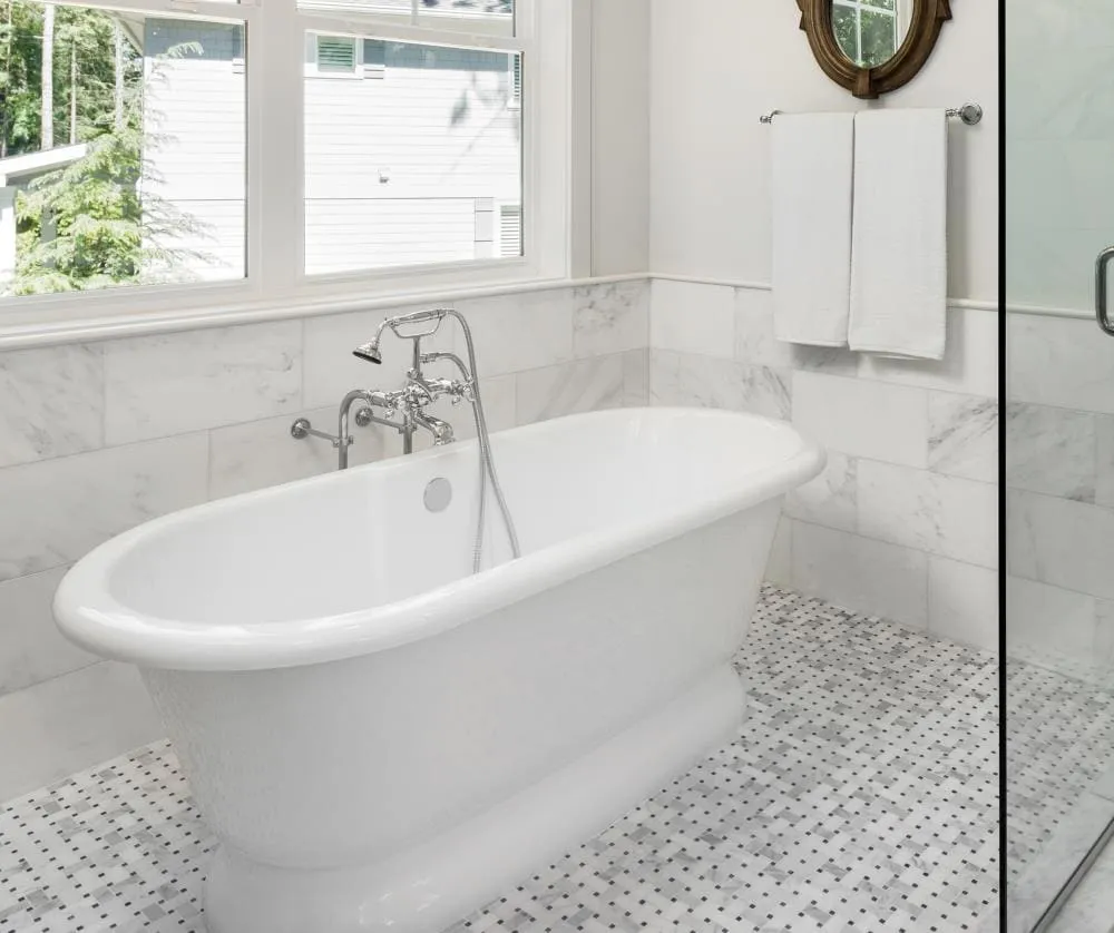 Satori Bianco Dolomite Polished 5/8-in x 12-in Natural Stone Marble Look Pencil Wall Tile (0.04-sq ft per Piece), photo 6 of 6
