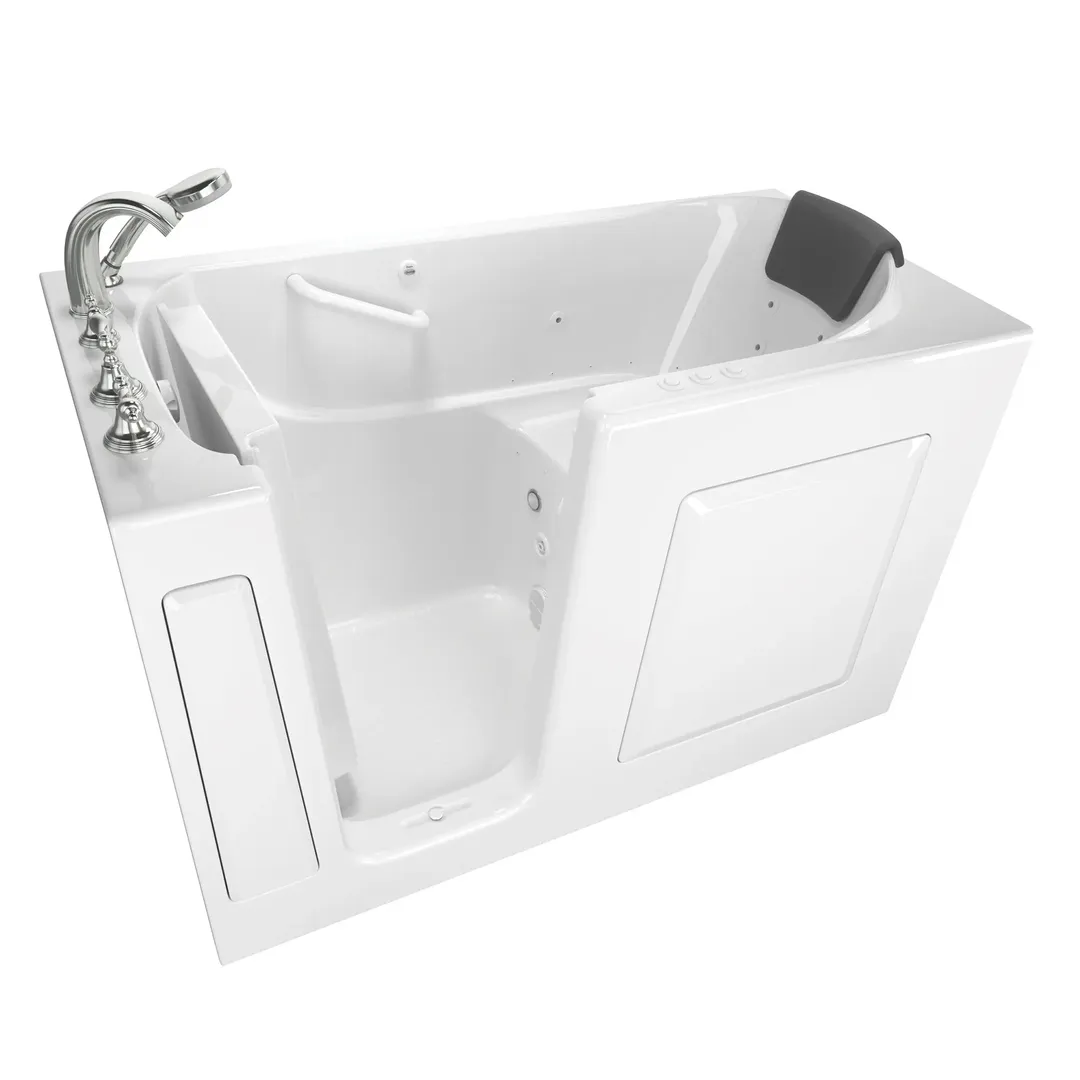 American Standard Gelcoat Premium Series 60 in. Left-Hand Walk-In Whirlpool and Air Bathtub in White, photo 20 of 22