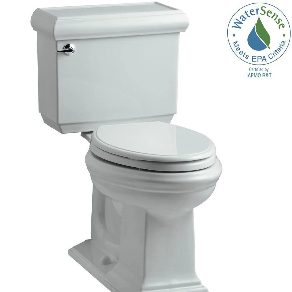 Memoirs Classic 2-piece 1.28 GPF Single Flush Elongated Toilet with AquaPiston Flush Technology in Ice Grey, photo 7 of 13