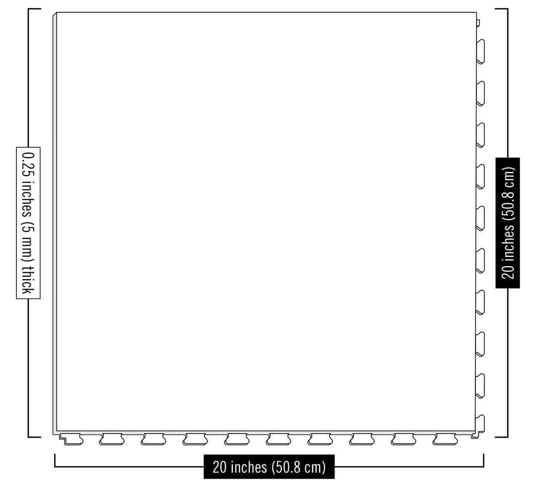 Perfection Floor Tile LeatherLook Interlocking Floor Tiles, 6-Pack, 20-in x 20-in x 0.25-in, Ostrich/Satin, Vinyl/Plastic, photo 7 of 8