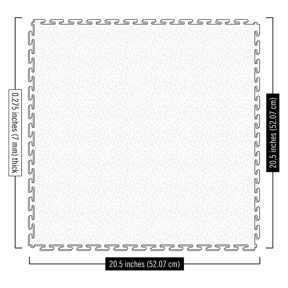 Perfection Floor Tile 20.5-in W x 20.5-in L x 0.28-in T Interlocking Vinyl/Plastic Gym Floor Tile (17.5-sq ft) (6-Pack), photo 4 of 4