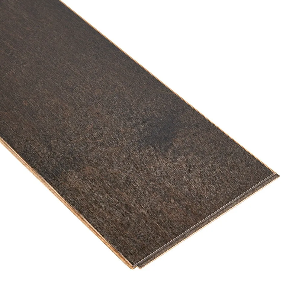 Bruce Nature of Wood Dark Brown Maple 6-1/2-in W x 3/8-in T x Varying Length Smooth/Traditional Engineered Hardwood Flooring (39.5-sq ft / Carton), photo 3 of 7