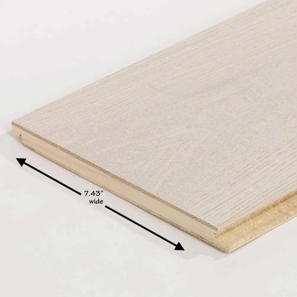Flooors by LTL Virginia Tan Oak 35/64-in T x 7-7/16-in W Wirebrushed Engineered Hardwood Flooring ( 30.26-sq ft / Carton ), photo 5 of 7