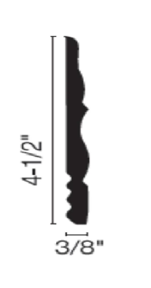 Flexco Charisma Base Sculpture Umber 0.375-in T x 4.5-in W x 480-in L Vinyl Wall Base, photo 3 of 5