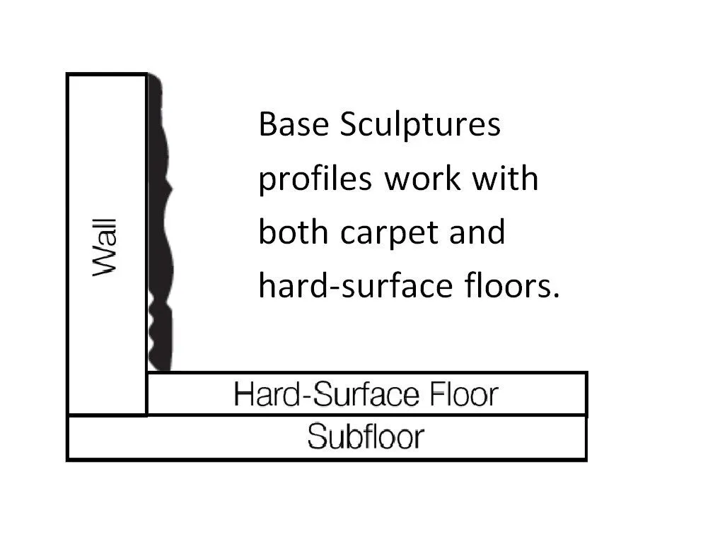 Flexco Charisma Base Sculpture Black Dahlia 4.5-in x 480-in Vinyl Wall Base, photo 2 of 12