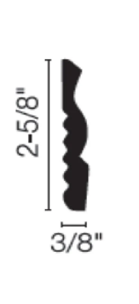 Flexco Harmony Base Sculpture Fjord 0.375-in T x 2.675-in W x 480-in L Vinyl Wall Base, photo 3 of 5