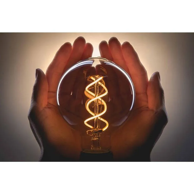 Feit Electric 40-Watt Equivalent G25 Dimmable Clear Glass Vintage Edison LED Light Bulb with Spiral Filament Warm White (1-Bulb), photo 7 of 8