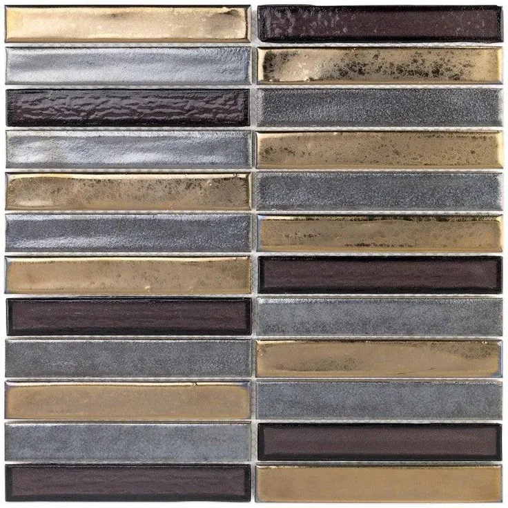 Bond Tile Glory Midnight 11.81 in. x 11.81 in. Ceramic and Glass Wall Mosaic (0.97 Sq. Ft.), photo 2 of 6