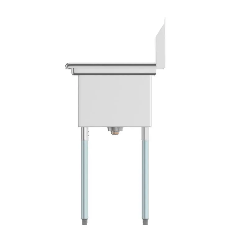 45 in. Freestanding Stainless Steel 2-Hole Triple Bowl Commercial Kitchen Sink, photo 12 of 13