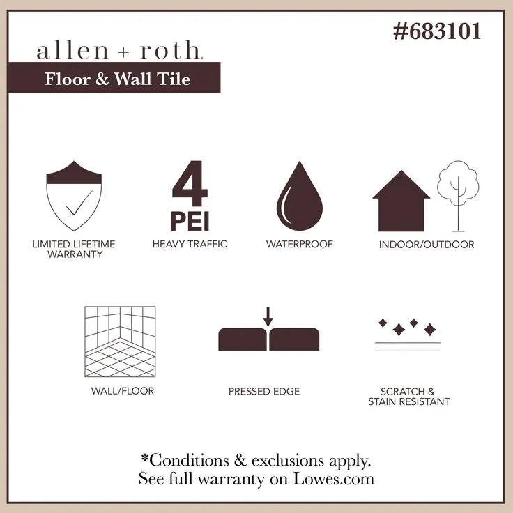 Style Selections Sovereign Stone Pearl 12-in x 24-in Glazed Porcelain Marble Stone Look Floor Tile, photo 7 of 8