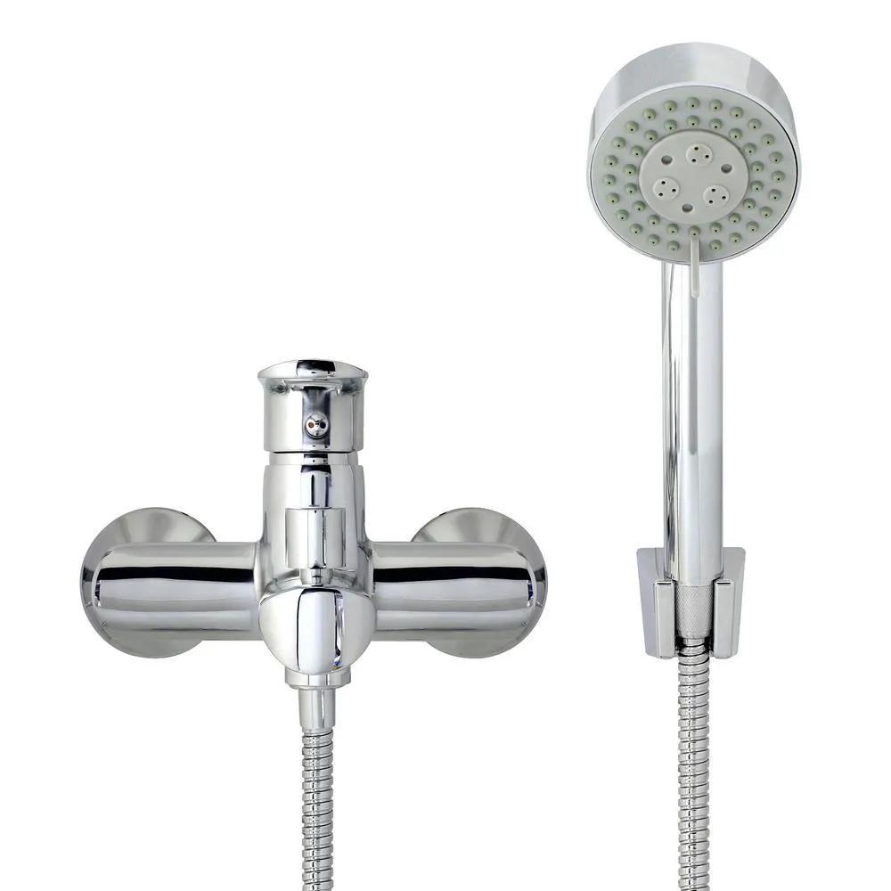 MODONA Oval 6 in. Single-Handle 3-Spray Tub and Shower Faucet with Hand Held Shower in Polished Chrome (Valve Included), photo 2 of 6