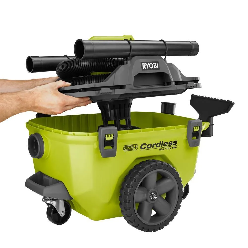 18-Volt ONE+ 6 Gal. Cordless Wet/Dry Vacuum (Tool Only) with Hose, Crevice Tool, Floor Nozzle and Extension Wand, photo 7 of 15