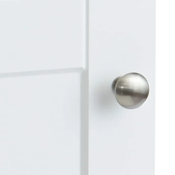 Style Selections Euro 19-in White Single Sink Bathroom Vanity with White Cultured Marble Top, photo 3 of 7