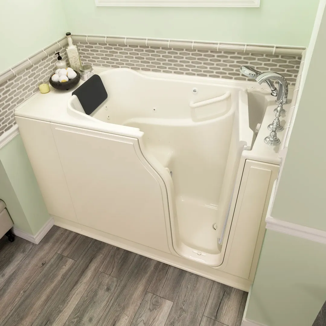 American Standard Gelcoat Premium 52 in. Right-Hand Walk-In Whirlpool & Air Bathtub in Linen, photo 5 of 9