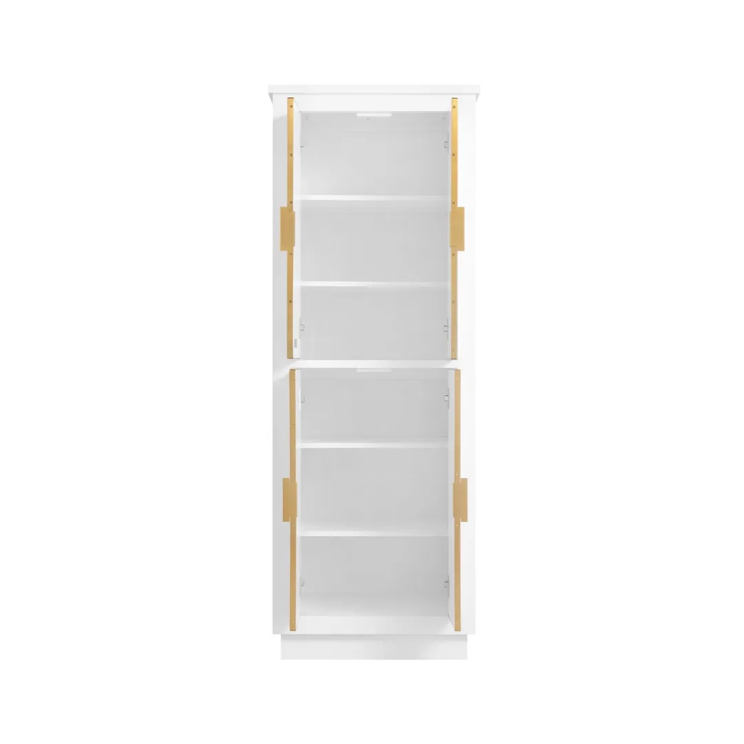 Avanity Allie/Austen 24-in W x 65-in H x 16-in D White Birch Freestanding Corner Linen Cabinet, photo 8 of 12