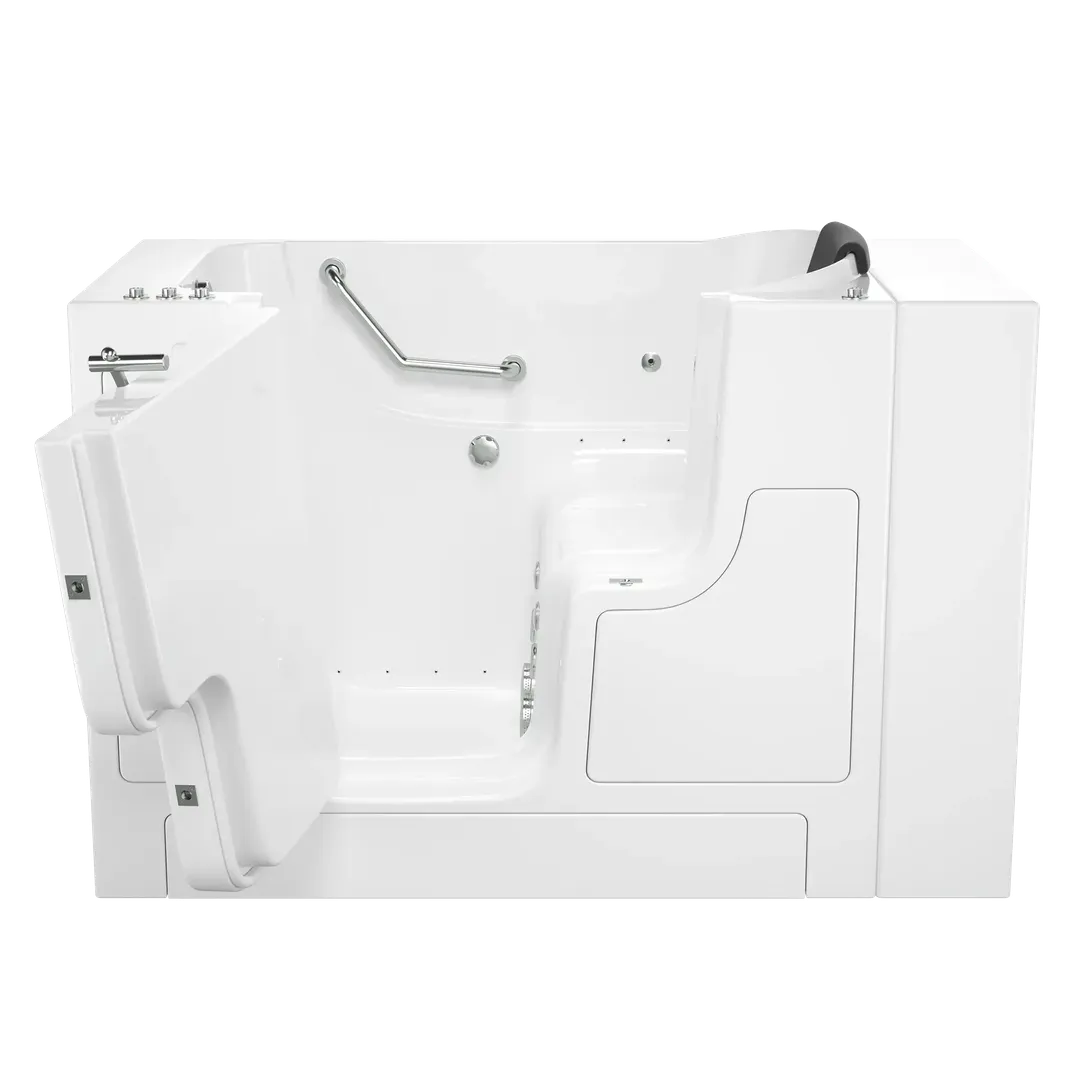 American Standard Gelcoat Premium 52 in. Left-Hand Walk-In Whirlpool and Air Bathtub in Linen, photo 6 of 9