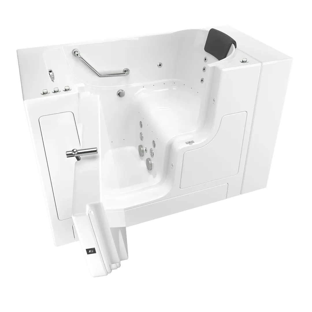 American Standard Gelcoat Premium 52 in. Left-Hand Walk-In Whirlpool and Air Bathtub in White, photo 8 of 9