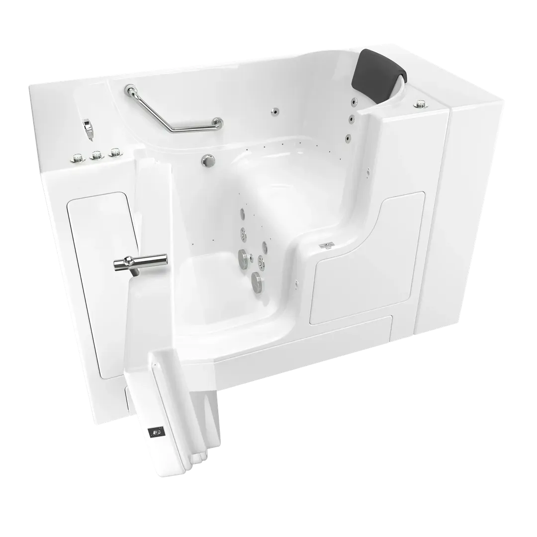 American Standard Gelcoat Premium 52 in. Left-Hand Walk-In Whirlpool and Air Bathtub in White, photo 9 of 9