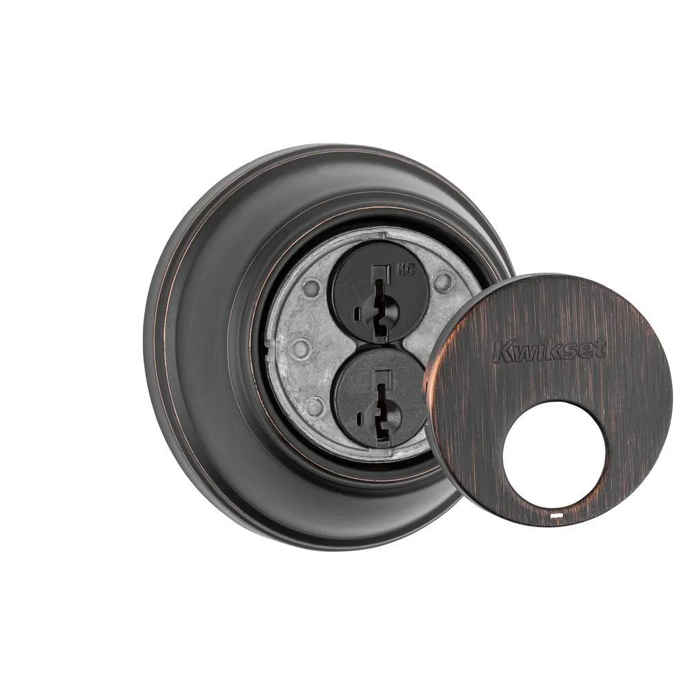 Kwikset 816 Series Satin Nickel Single Cylinder Key Control Deadbolt featuring SmartKey Security, photo 13 of 14