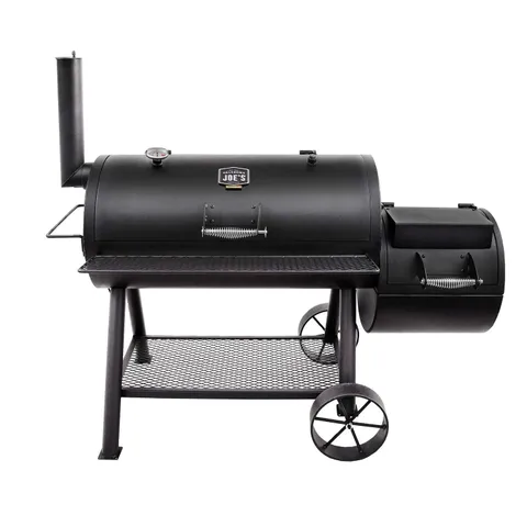 Longhorn Charcoal/Wood Offset Smoker Black