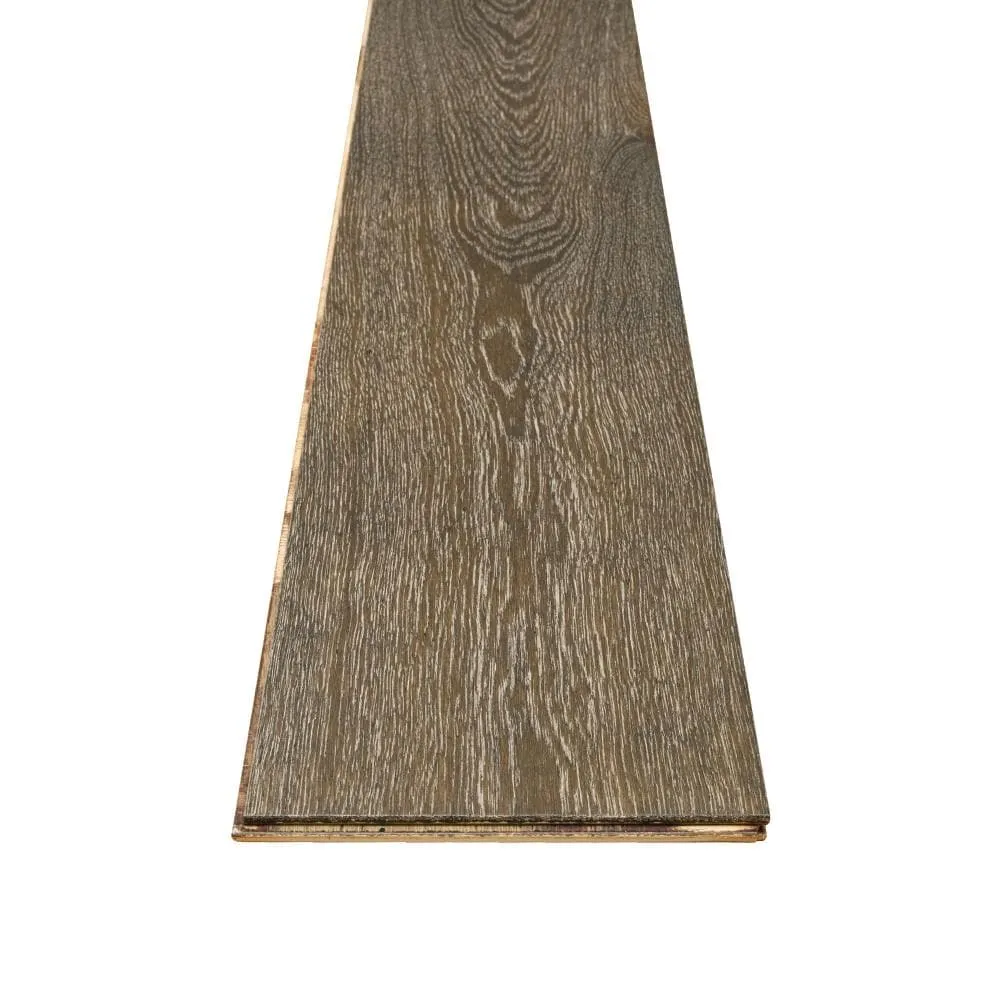 Shaw Avondale Rustic Oak 9/16-in T x 7-1/2-in W Wirebrushed Engineered Hardwood Flooring ( 31.09-sq ft / Carton ), photo 4 of 7
