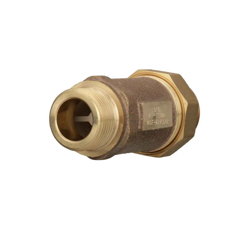 Zurn-Wilkins 1 in. Union FMTC Inlet x 1 in. MMTC Outlet Lead-Free Bronze Dual Check Valve, photo 4 of 6