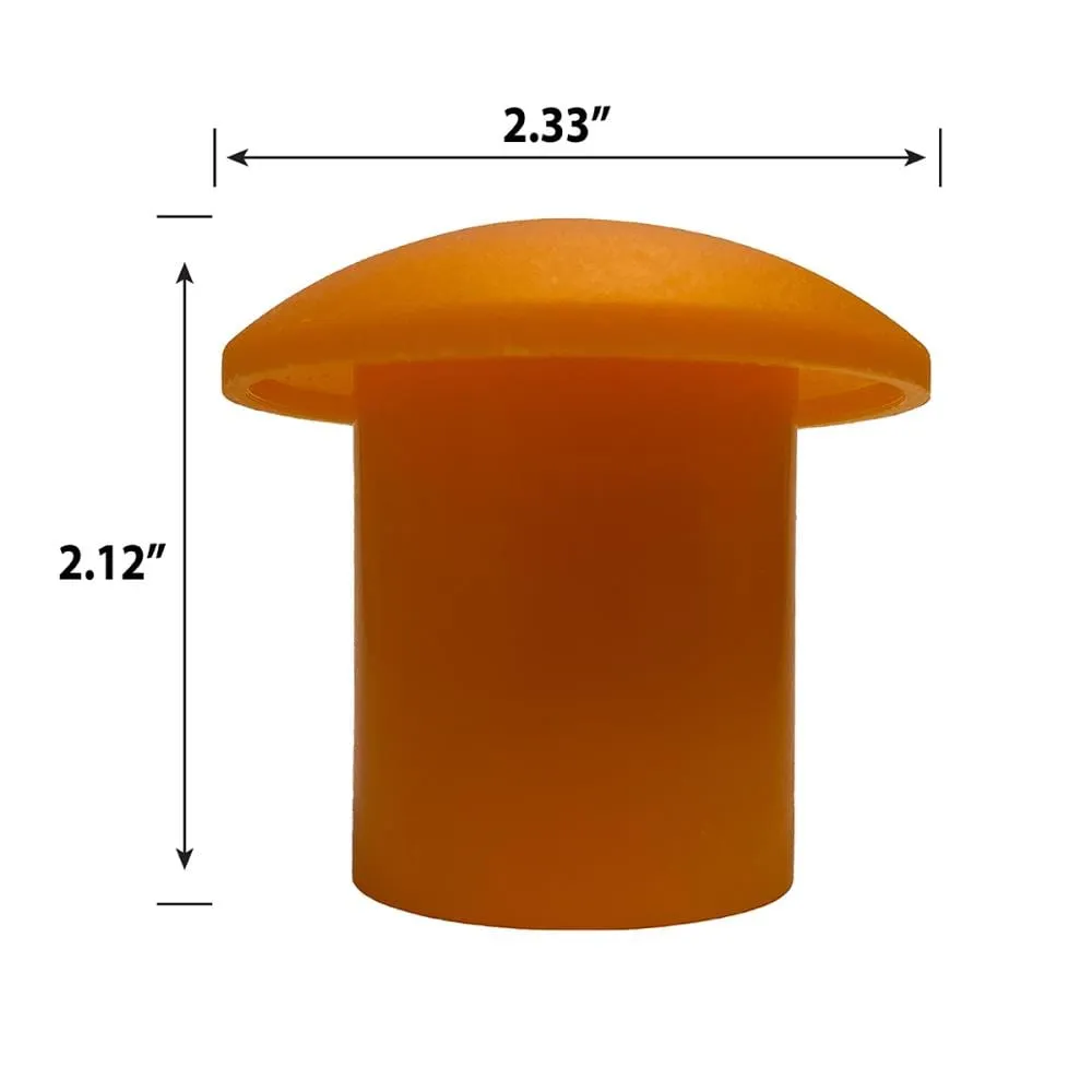 ProWorx Mushroom Rebar Safety Caps, #3 to #8 Rebar, Bright Orange Plastic, 25-Pack, photo 4 of 6