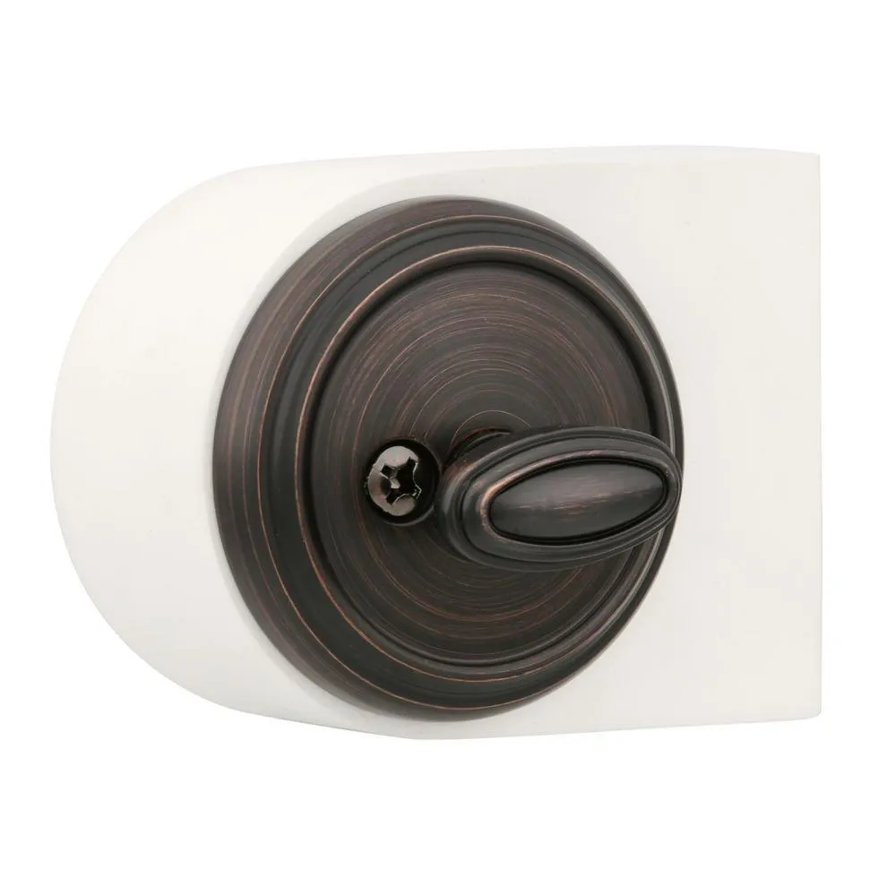 Kwikset Prestige Carnaby Venetian Bronze Exterior Entry Knob and Single Cylinder Deadbolt Combo Pack Featuring SmartKey Security, photo 7 of 7