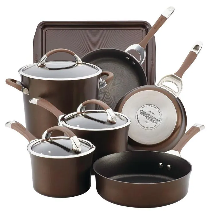 Symmetry 9-Piece Hard-Anodized Aluminum Nonstick Cookware Set in Black, photo 8 of 8
