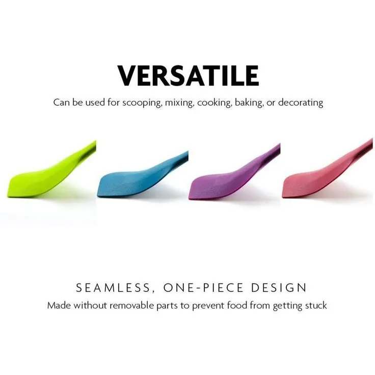 Premium Silicone BPA-Free Spatula, Stainless Steel Core, 500°F Heat-Resistant, Non-Stick, Dishwasher Safe (Set of 4), photo 8 of 8