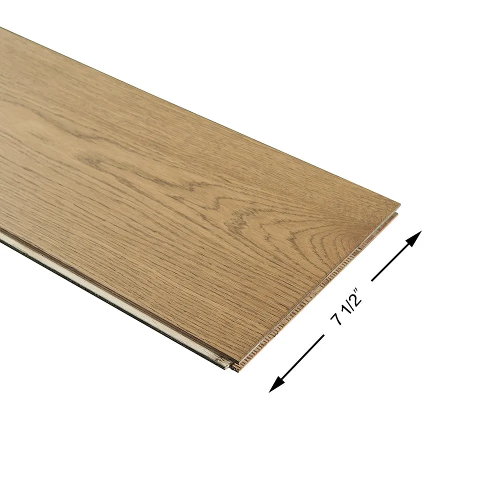 Villa Barcelona Gracia Oak 1/2-in T x 7-1/2-in W Water Resistant Wirebrushed Engineered Hardwood Flooring ( 23.32-sq ft / Carton ), photo 4 of 6