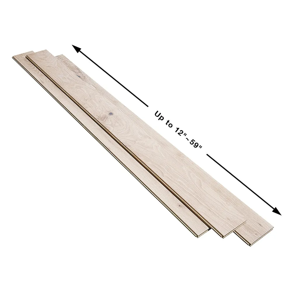 Villa Barcelona Ivory French oak 3/4-in T x 5-in W Water Resistant Wirebrushed Solid Hardwood Flooring ( 22.6-sq ft / Carton ), photo 6 of 7