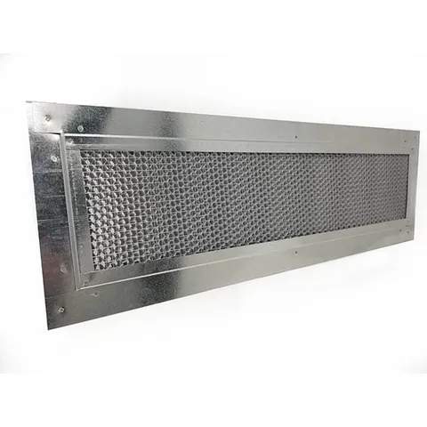 New Cal Metals Vulcan Fire Stopping Eave/Soffit Vent 5.5 × 22 in Galvanized Steel with Fiber Cement Flange