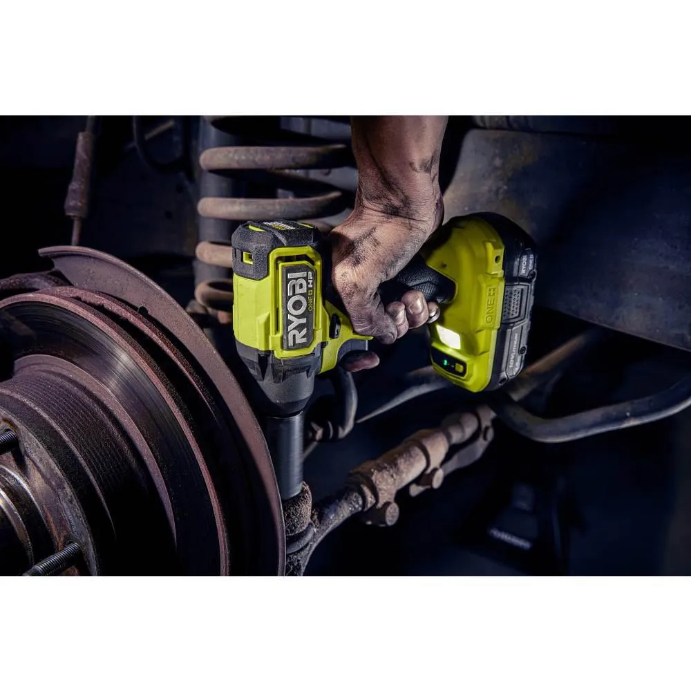RYOBI ONE+ HP 18V Brushless Cordless Compact 1/4 in. Impact Driver, 3/8 in. Impact Wrench, (2) Batteries, Charger, and Bag, photo 10 of 13