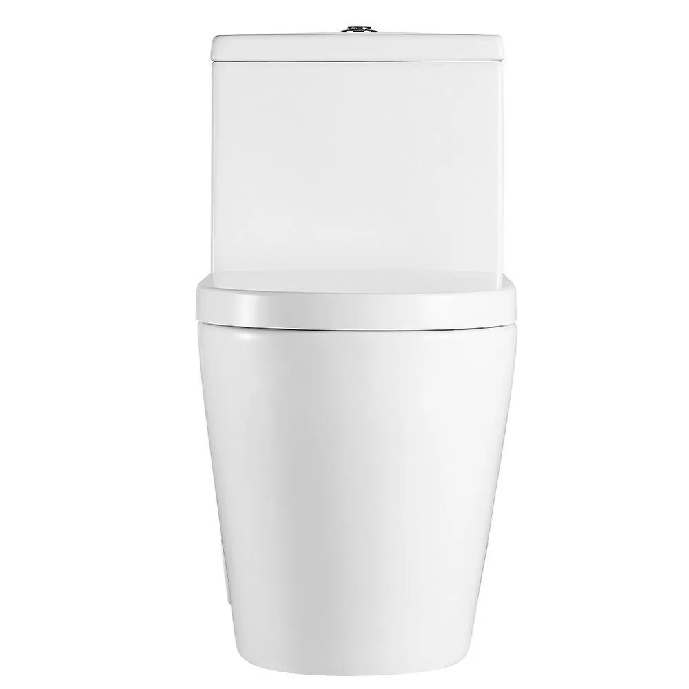 1-Piece 1.28 GPF Dual Flush High Efficiency Elongated Toilet in White, Seat Included, photo 2 of 7