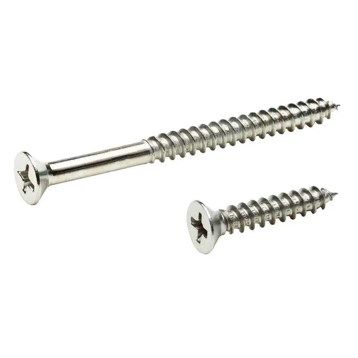 #9 x 1 in. and #9 x 2-1/4 in. Phillips Flat-Head Satin Nickel Door Hinge Wood Screw Kit (21-Pack), photo 6 of 11