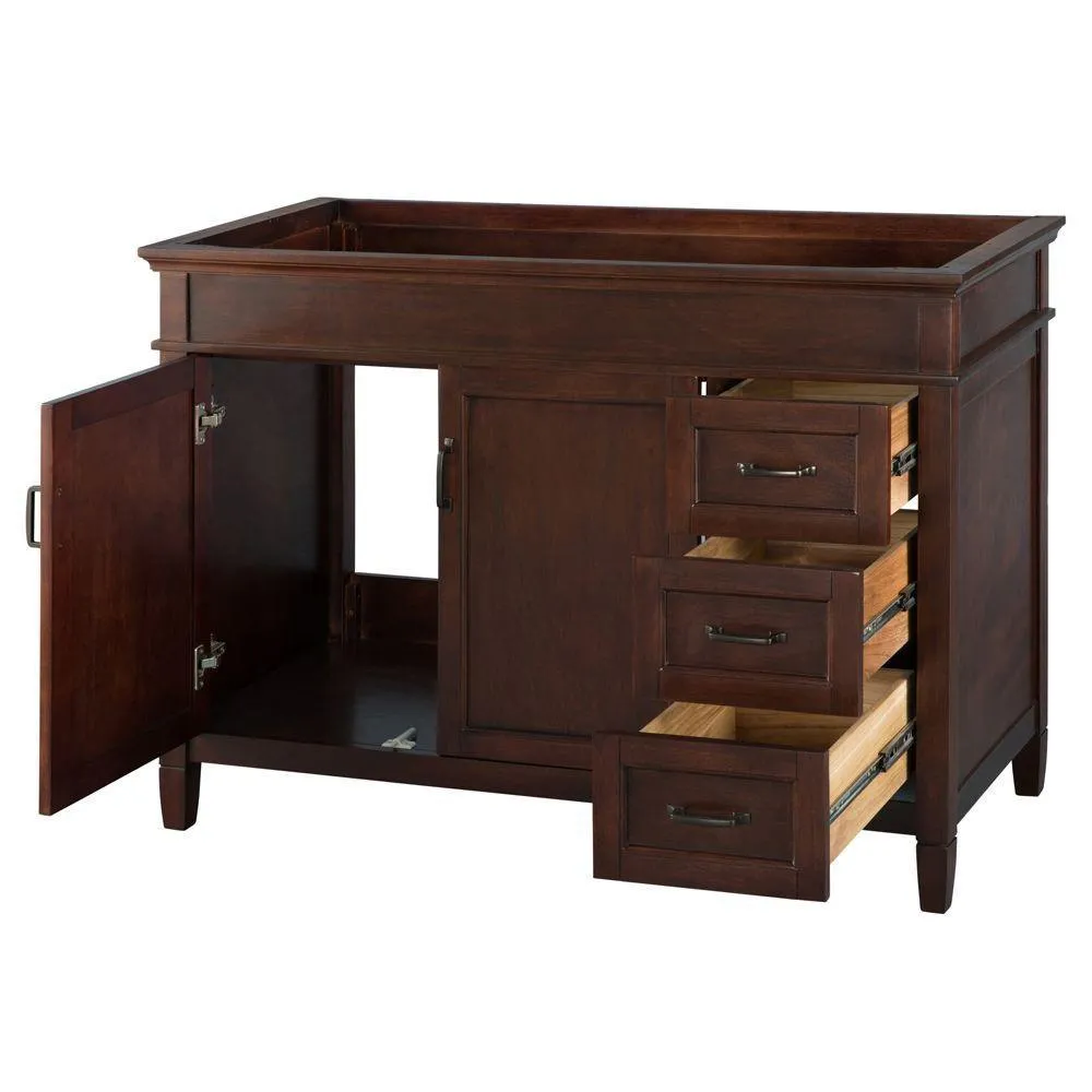 Ashburn 48 in. W Bath Vanity Cabinet Only in Mahogany, photo 5 of 26