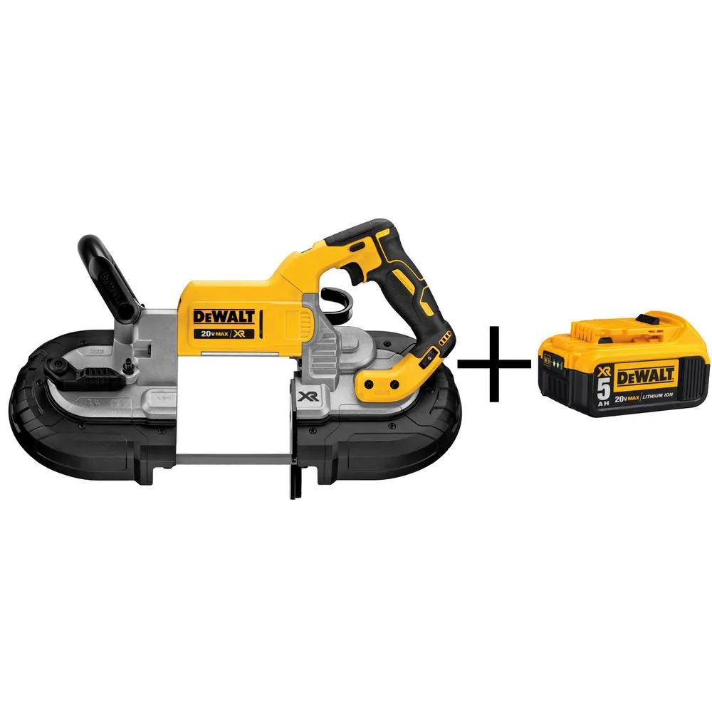 20-Volt MAX XR Lithium-Ion Cordless Brushless Deep Cut Band Saw Kit with (2) Batteries 5Ah, Charger and Case, photo 16 of 16
